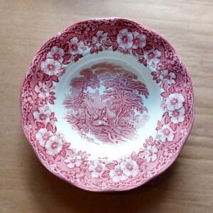 Enoch Wedgwood Tunstall Red Pink and White Bowls