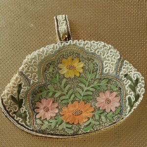 Beaded and Embroidered Vintage Clucth Bag 19cm Wide 125 cm High 2