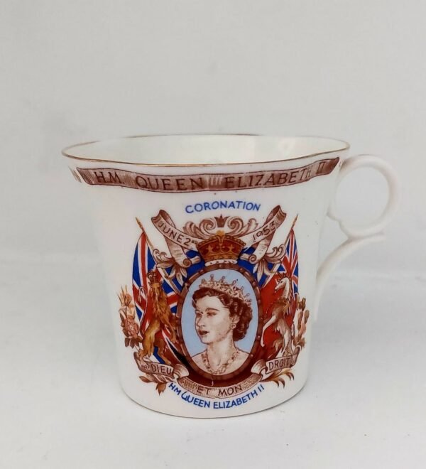 Queen Elizabeth II Coronation commemorative mug