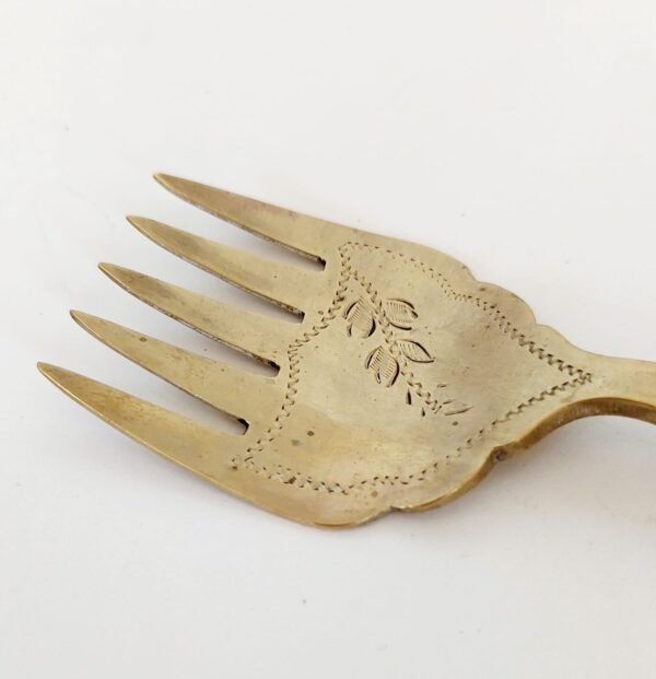Gilded Bread Fork with Mother of Pearl Handle 5