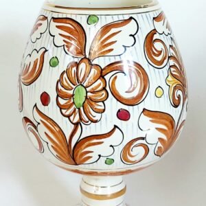 Large Majolica Goblet Style Vase