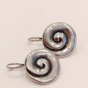 Silver Round Spiral earrings
