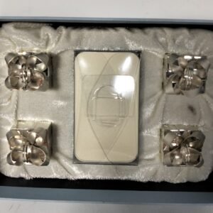 Wedgwood silver plate place card holders set