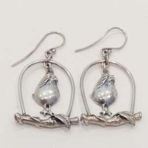 Silver Birdcage earrings
