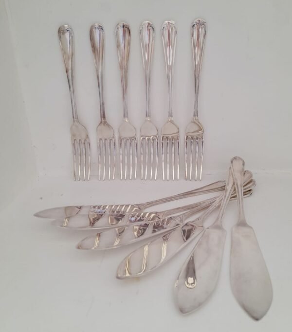 Silver plate Fish knives and forks