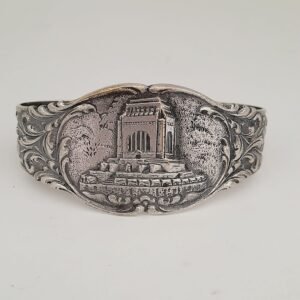 Vintage Voortrekker monument silver plated serviette rings