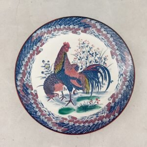 Rooster and Hen Imari Plate.