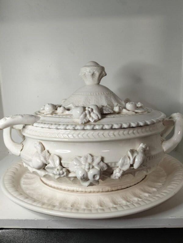 Vintage Capodimonte Soup Tureen, Lid, Underplate and Ladle