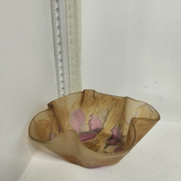 Rueven Hand Painted Nouveau art glass rose bowl and vase