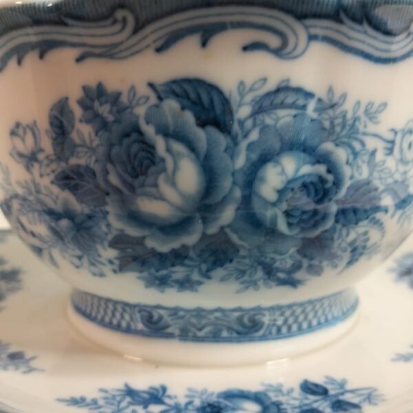 Japanese China Blue Rose Teapot