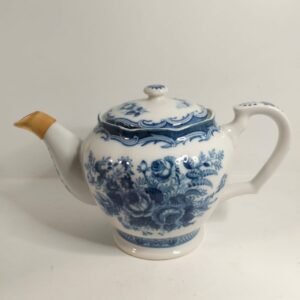 Japanese China Blue Rose Teapot