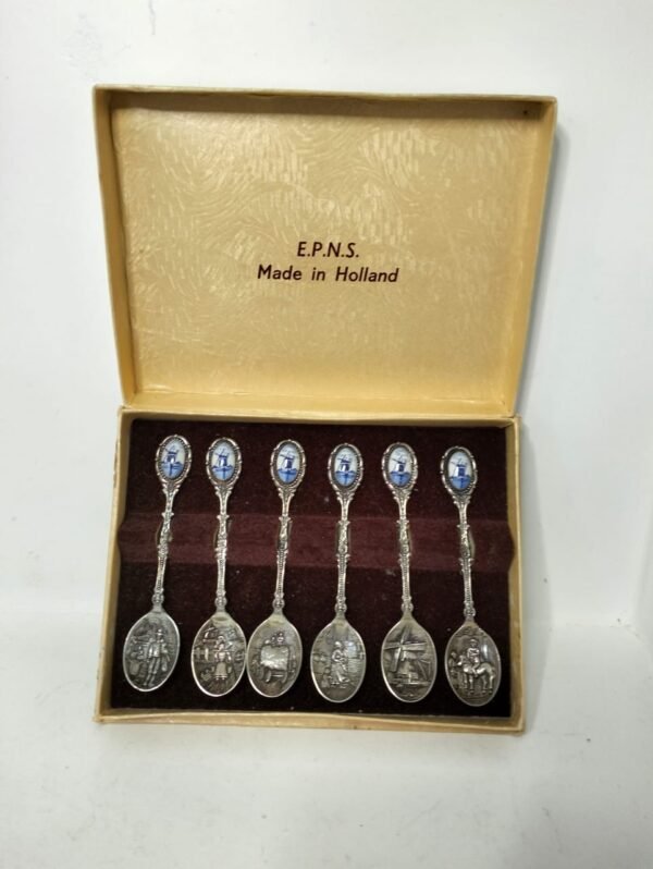 Vintage Dutch boxed set EPNS spoons