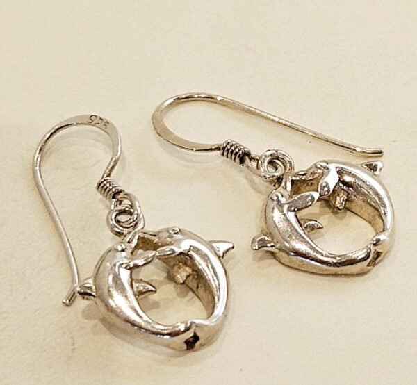 Sterling Silver Dolphin Earrings