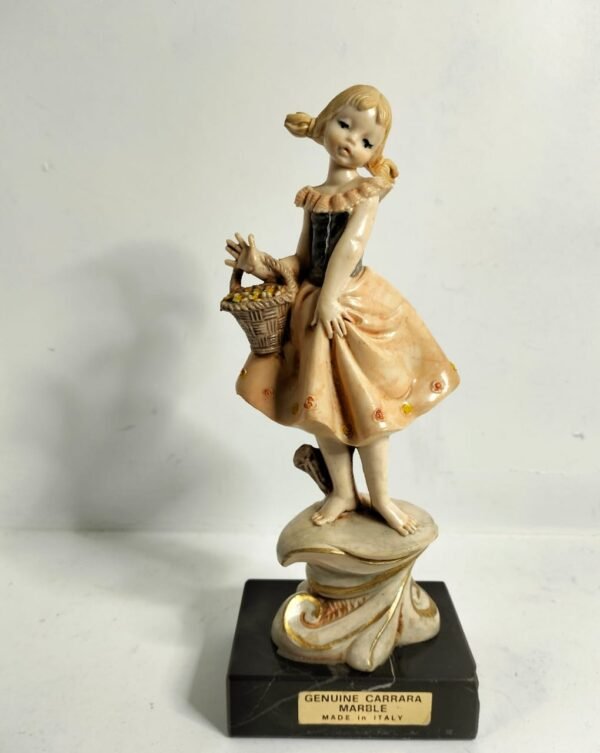 Vintage Italian figurines on Carrara marble bases