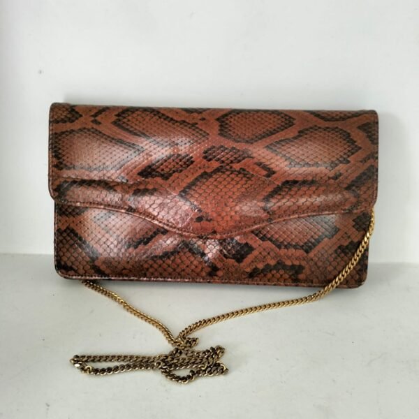 Snake Skin Leather Shoulder Bag