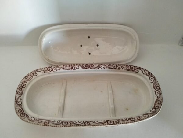 Antique Lidded Soap Dish by Burgess and Leigh Hill