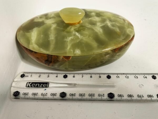 Vintage Oval Green Onyx Trinket Dish