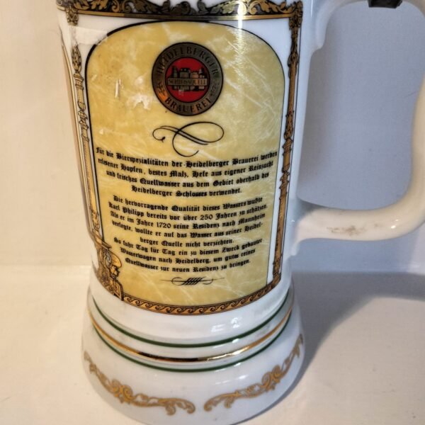 Antique Heidelberger Schlossquell-Brauered Beer Stein