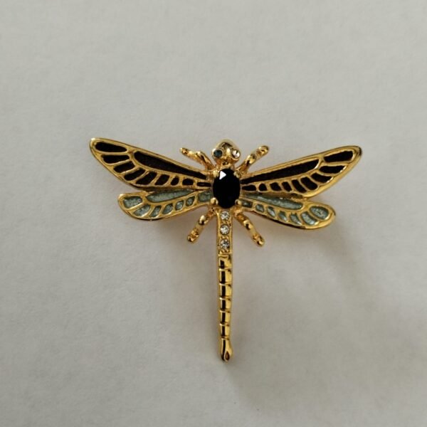 Gold Tone Vintage Dragonfly Pin Brooch