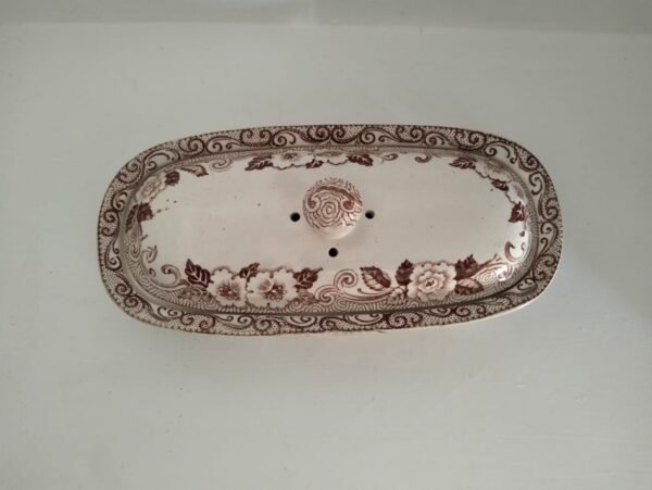 Antique Lidded Soap Dish by Burgess and Leigh Hill