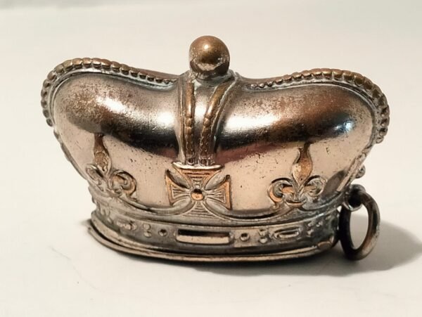 Edwardian Novelty EPNS Vesta Case of St Edwards Crown