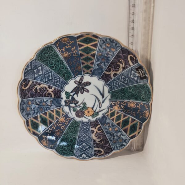 Beautiful Imari Plate Blue Green and Gold - Image 2