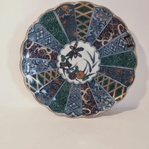 Imari Plate Blue, Green and Gold