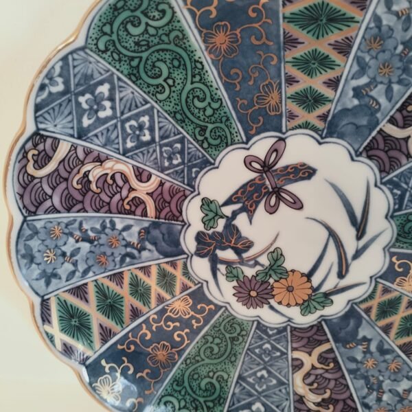 Beautiful Imari Plate Blue Green and Gold - Image 7