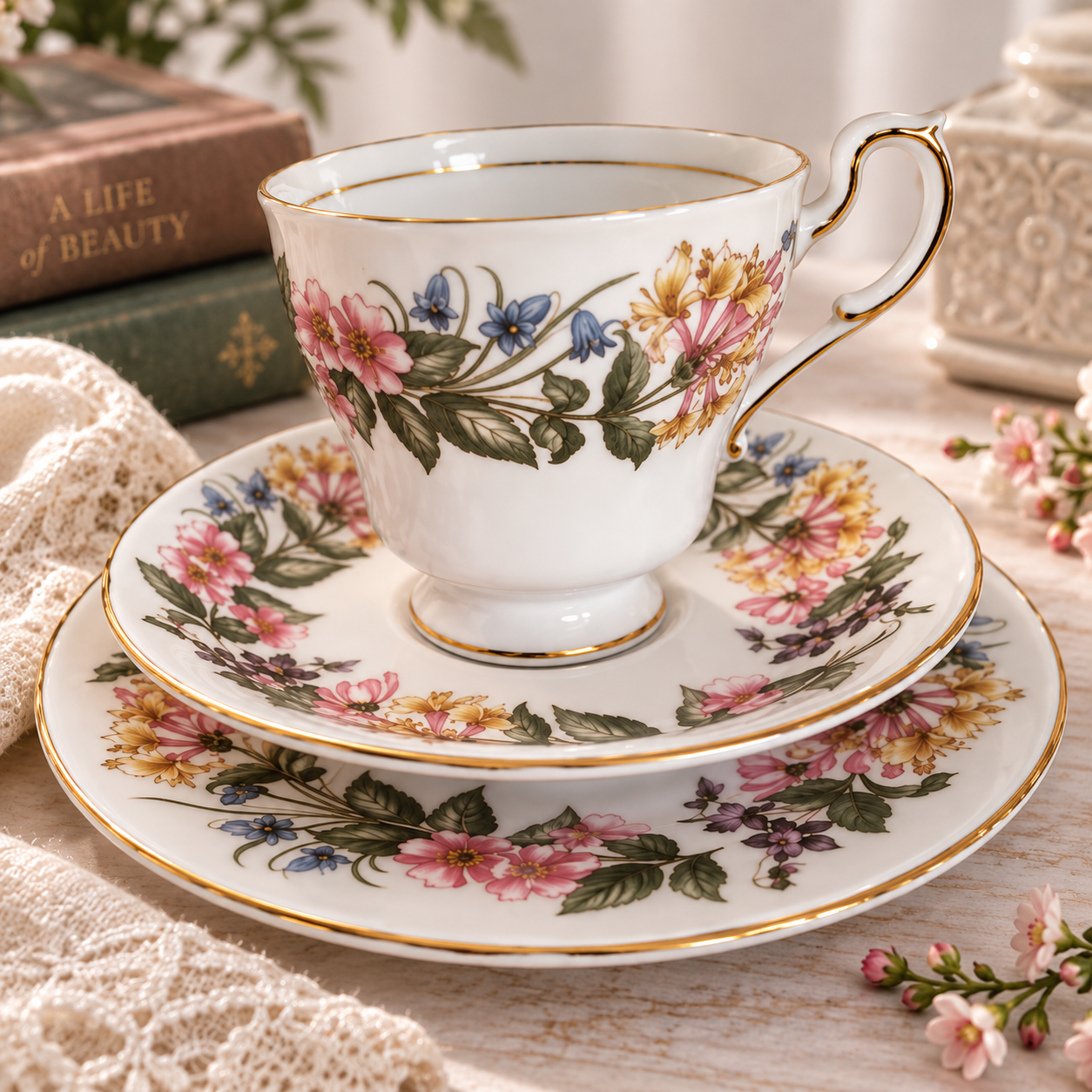 Paragon Country Lane Tea Trio 1 Paragon Country Lane Tea Trio
