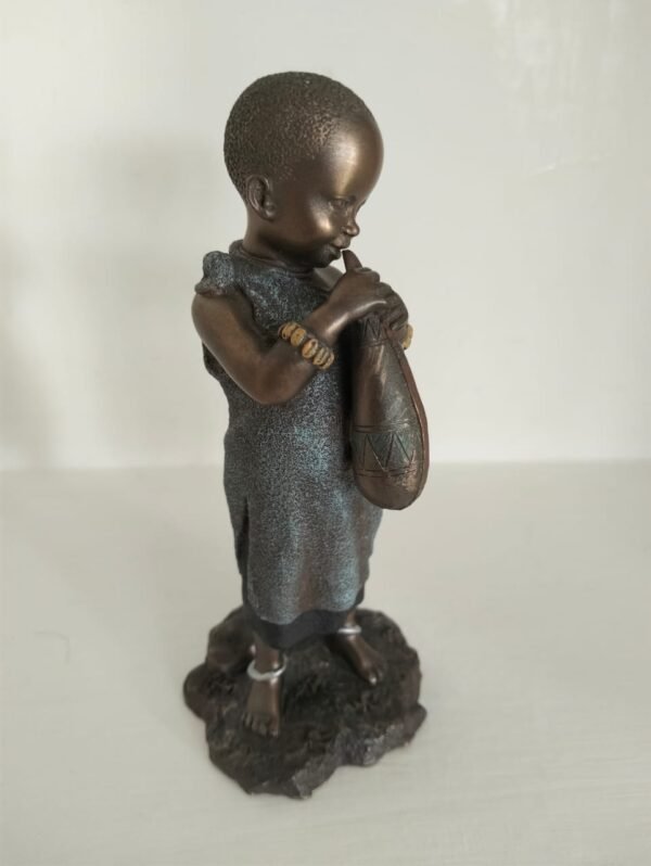 Mtihani African Figurine Bronze Sculpture