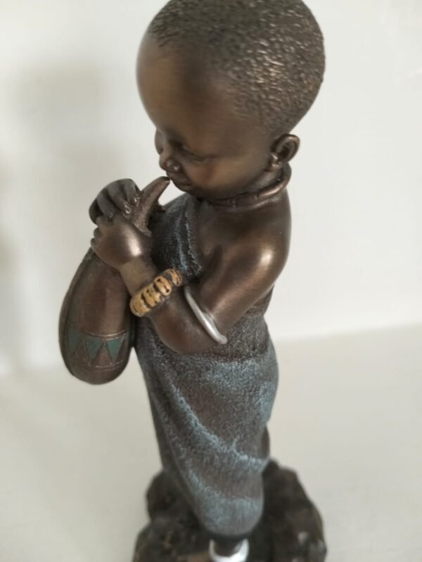 Mtihani African Figurine Bronze Sculpture