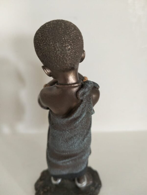 Mtihani African Figurine Bronze Sculpture