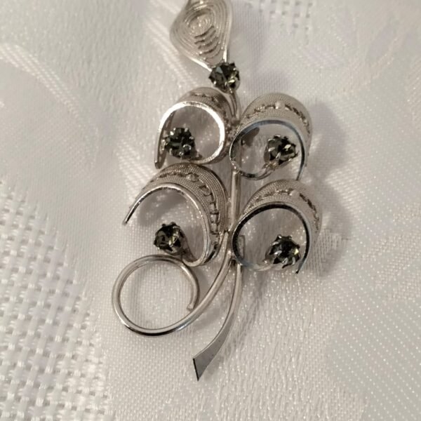 Silver Filigree Style Brooch - Image 2