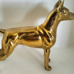 Vintage Brass Doberman