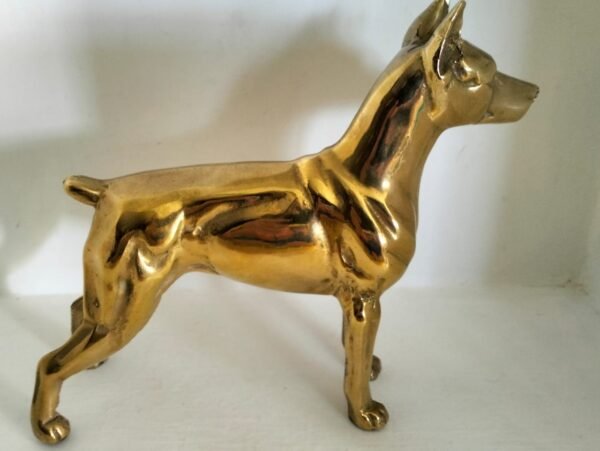 Vintage Brass Doberman