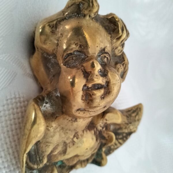 1950s Hand Carved Italian Cherub Wall Decoration