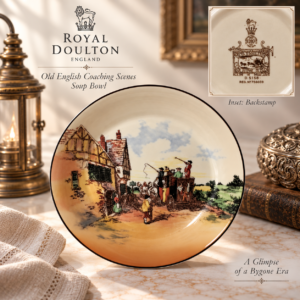 Vintage Royal Doulton Old English Coaching Scenes soup bowl