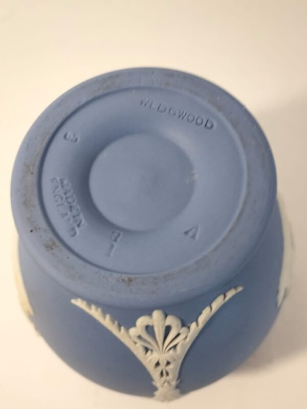 Vintage Blue Wedgwood Jasperware Vase - Image 3