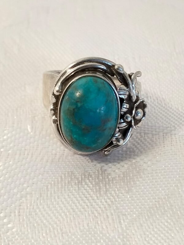 Sterling silver ring with turquoise stone