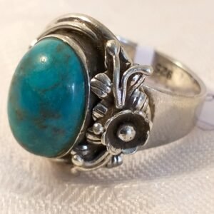 Sterling silver ring with turquoise stone