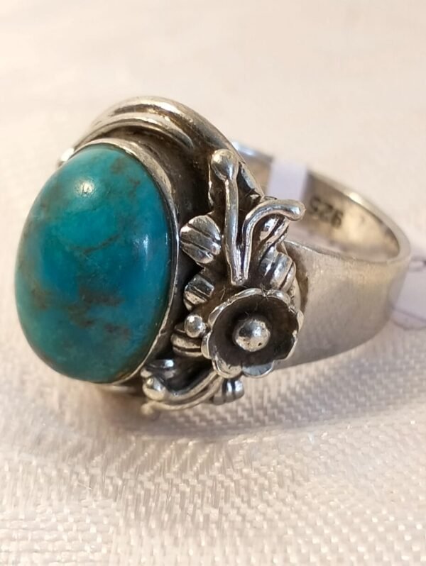 Sterling silver ring with turquoise stone