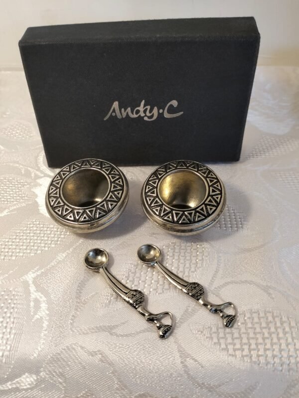 Rare Andy C Tribal Salt & amp Pepper Pots