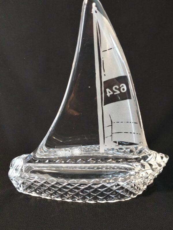 Galway Irish Crystal Sailboat Ornament