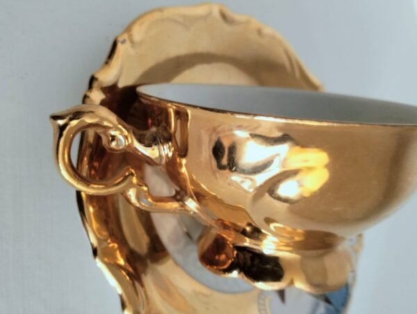 Rare Gold Gilt Bavarian Demitasse Cup and Saucer - Image 2