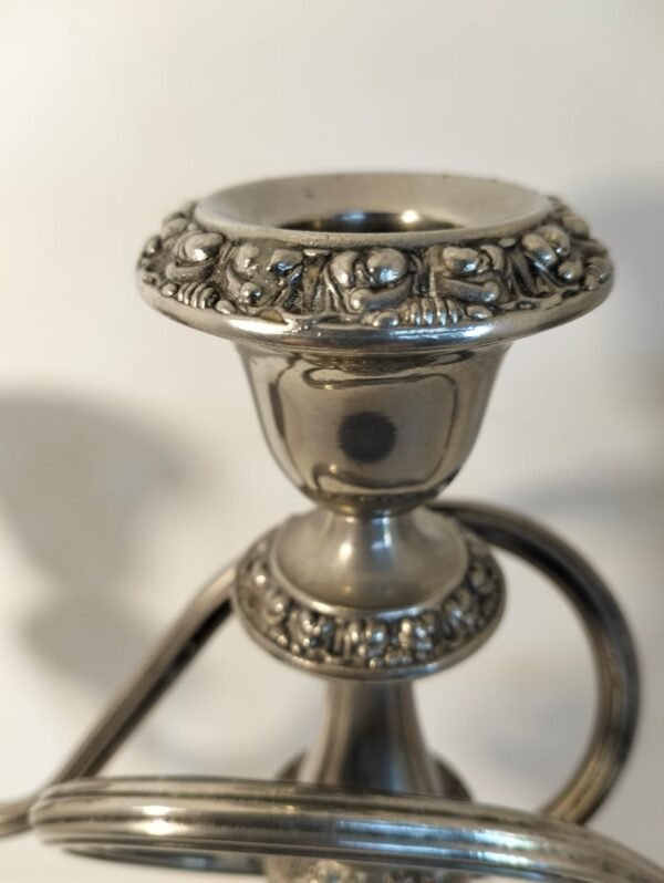 Antique Ian Heath Ltd IANTHE Silver Plated Candelabra - Image 6