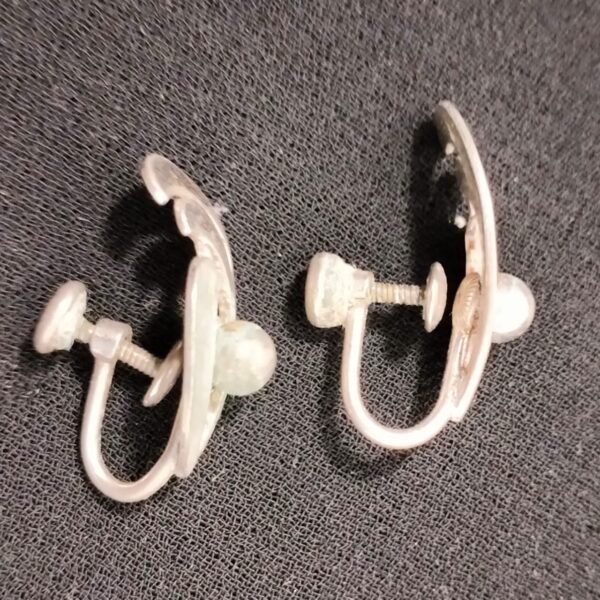 Vintage Sterling Silver Miguel Alonzo clip on Earrings - Image 2