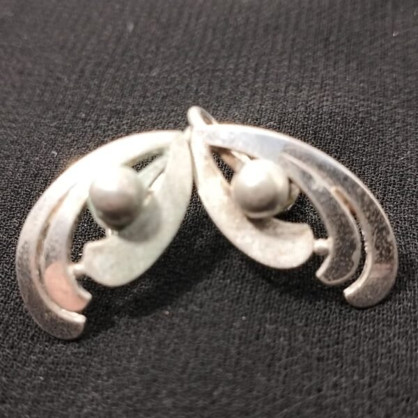 Vintage Sterling Silver Miguel Alonzo clip on Earrings - Image 4