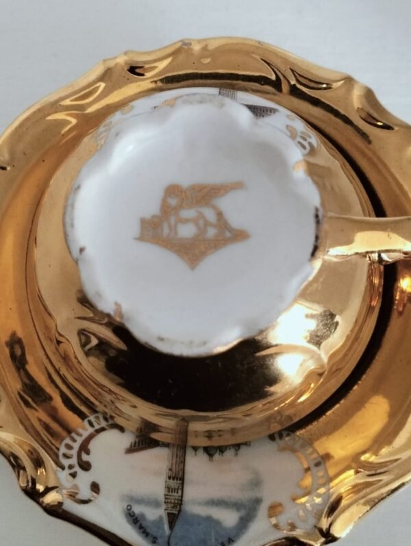 Rare Gold Gilt Bavarian Demitasse Cup and Saucer - Image 5