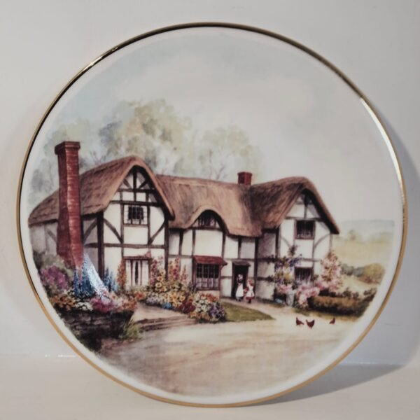 Vintage Cottage Plate of Rural England