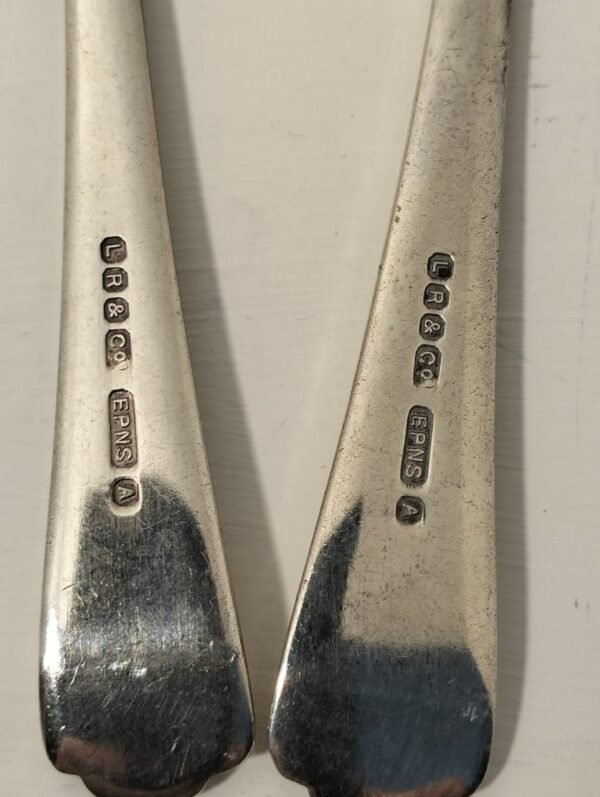 Vintage Lewis Rose and Co silver plate spoon set - Image 5